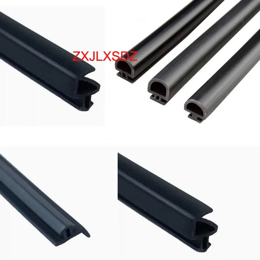 5 Meters Bottom Width 4.5/5/6/7mm Silicone Rubber Seal Strip Aluminum Door Window Gasket Weatherstrip