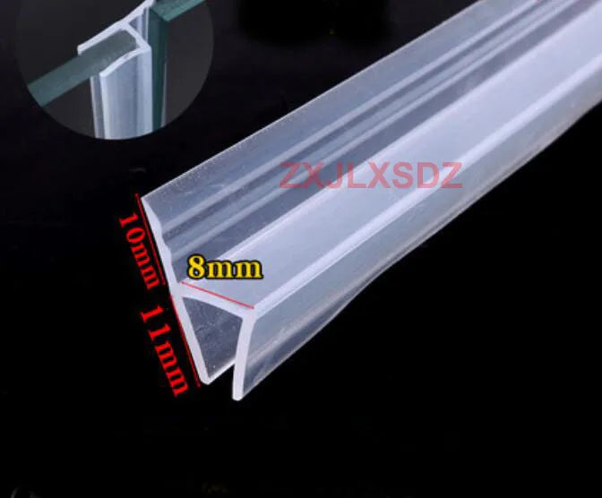 3 Meters F/h/U Silicone Rubber Shower Room Door Window Glass Seal Strip Weatherstrip for 6/8/10/12 Mm Glass