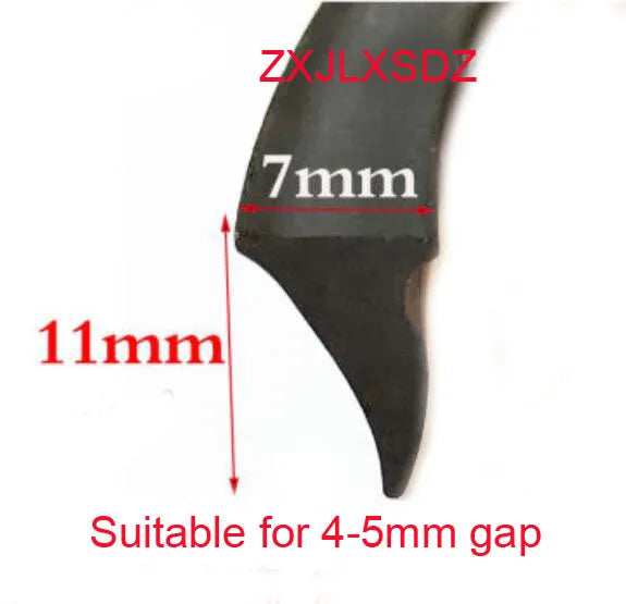 3 Meters Aluminum Alloy Door and Window Glass Fixed Rubber Sealing Strip Weatherstrip Gap Filler Rubber Profile