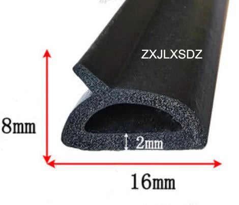 3 Meters self-adhesive D-type rubber foam sealing strip cabinet door foam seal strip door gasket