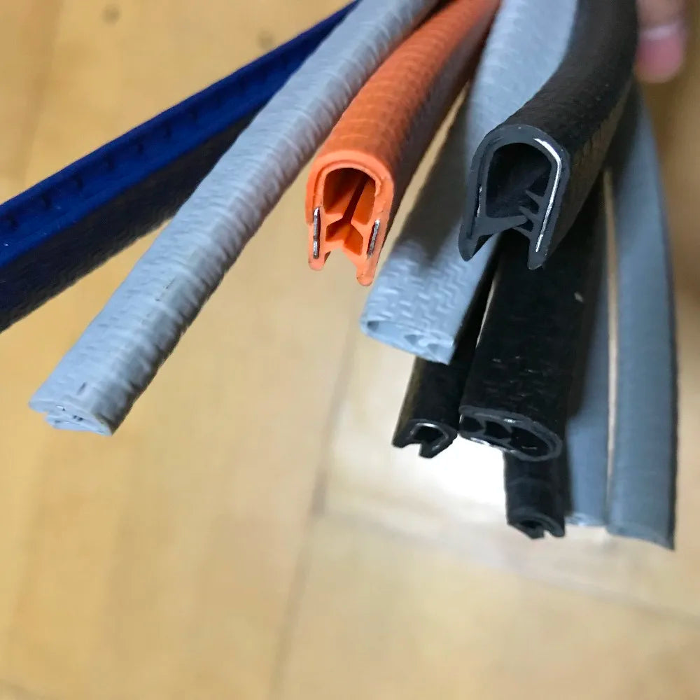 3 Meters Black U Shaped PVC Edge Trim Auto Door Seal Strip Car Door Window Truck Noise Proof Auto Door Edge Guard