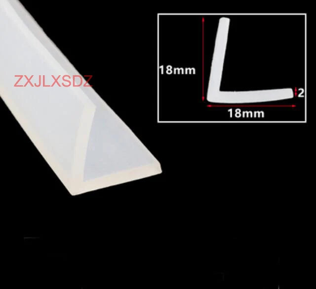 3 Meters L-shaped high temperature resistant silicone rubber edge trim glass door sealing strip weatherstrip edge guard