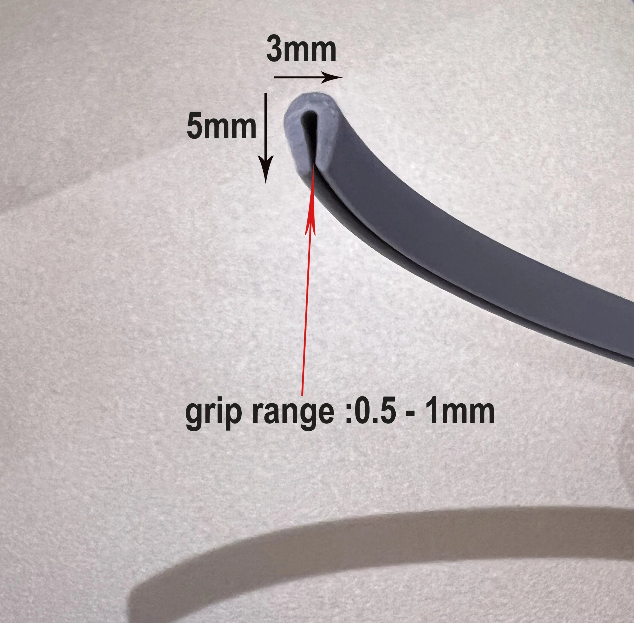 5 Meters U Channel Door Rubber Seal Strip Edge Trim Edge Guard Weatherstrip Noise Insulation Rubber Profile for Glass Metal Wood