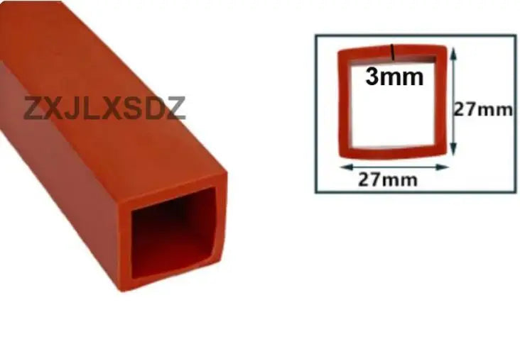 2 Meters Silicone Rubber Square Tube Sleeve High Temperature Resistant Weatherstrip Silicone Rubber Square Sealing Strip