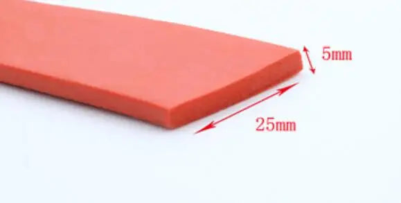 High Temperature Resistant Flat Silicone Rubber Foam Sealing Strip Foam Weatherstrip Bumper Strip
