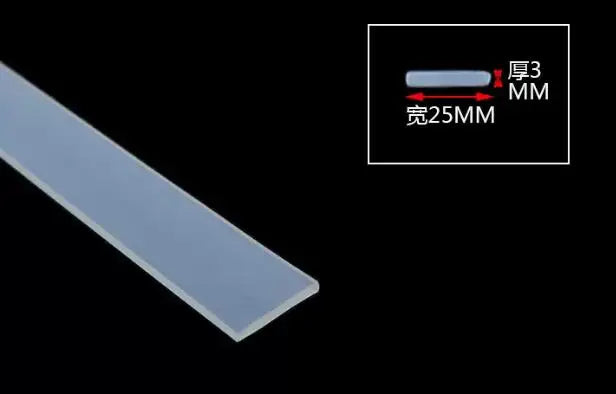 High Temperature Resistant Silicone Rubber Flat Sealing Strip Rubber Weatherstrip Rubber Bar