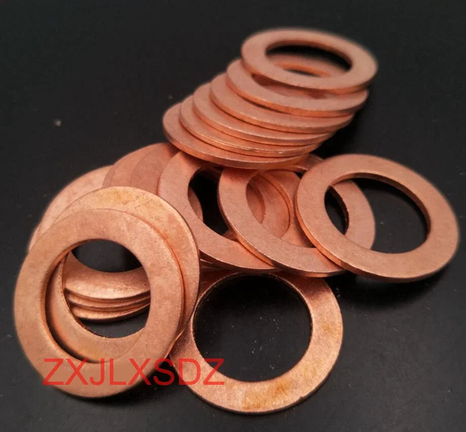 1.5mm Thickness Multi-specification Solid Copper Washer O Ring Gasket Sealing Ring Copper Washer Flat Seal Ring