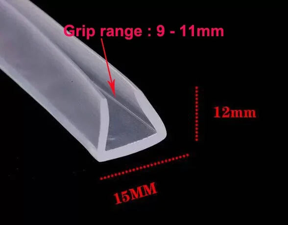 PVC Seal Strip Shower Door and Window Seal Strip Glass Edge Trim Glazing Edge Guard