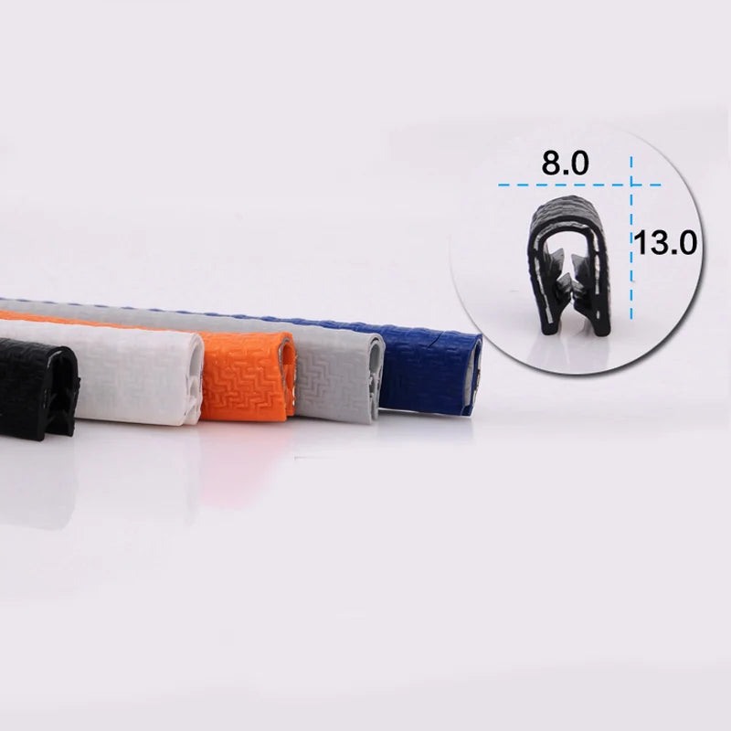 4 Meters Colorful Decorate Car Seal Strip Edge Trim Auto Door Noise Insulation Anti-Dust Soundproof Sealing