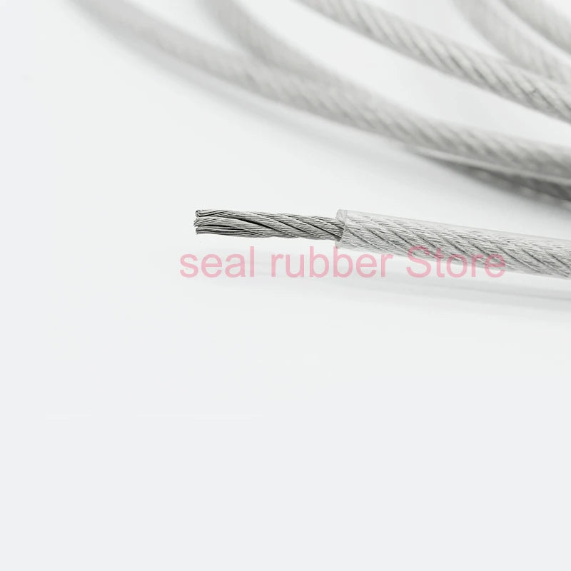 10 Meters PVC Coated Flexible Wire Rope Transparent Stainless Steel Clothesline Diameter 1mm 1.5mm 2mm 3mm 4mm 5mm 6mm