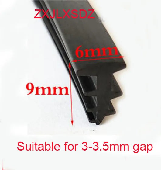3 Meters Aluminum Alloy Door and Window Glass Fixed Rubber Sealing Strip Weatherstrip Gap Filler Rubber Profile