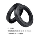 10 Pcs NBR Nitrile Rubber TC Double Lip Oil Seal 17x25x5/7 17x26x7 17x27x7 17x30x5/7/8/10 17x32x5 17x35x7/8/10 17x40x7/8/10mm