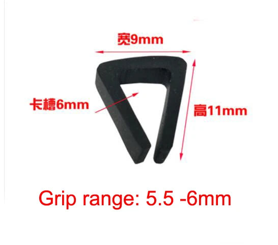 5 Meters U Channel Door Rubber Seal Strip Edge Trim Edge Guard Weatherstrip Noise Insulation Rubber Profile for Glass Metal Wood