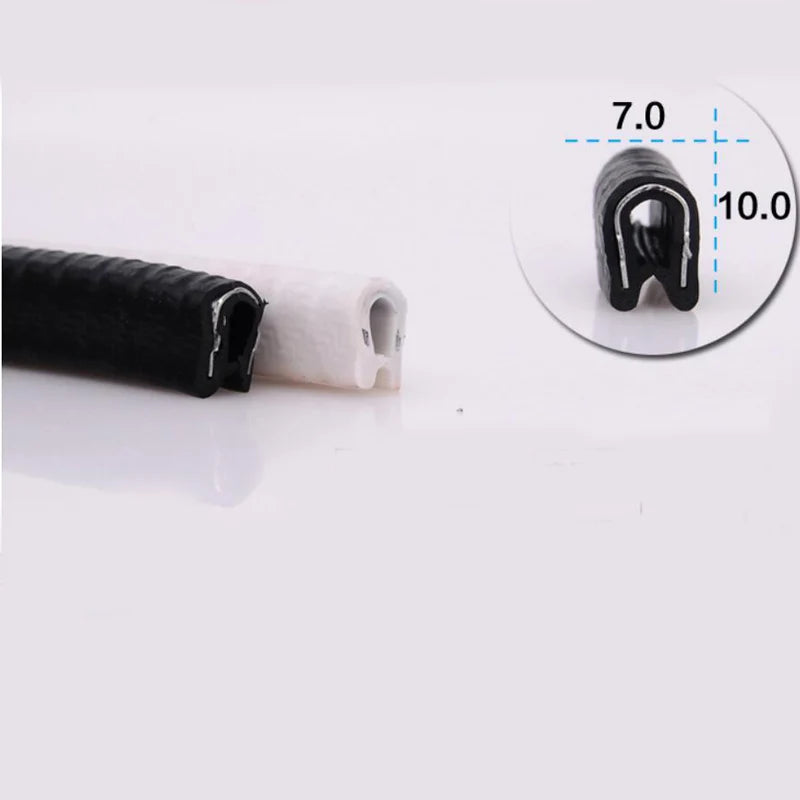 4 Meters U Channel PVC Edge Trim Auto Door Seal Strip Car Door Edge Guard Truck Noise Proof