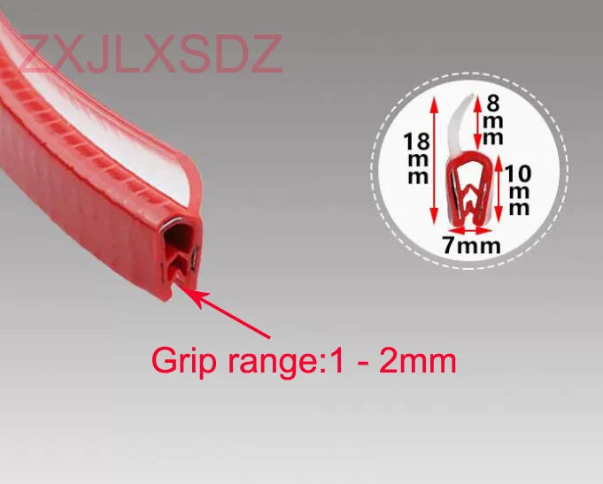 3 Meters U Channel PVC Edge Trim Auto Door Seal Strip Noise Proof Car Door Edge Guard