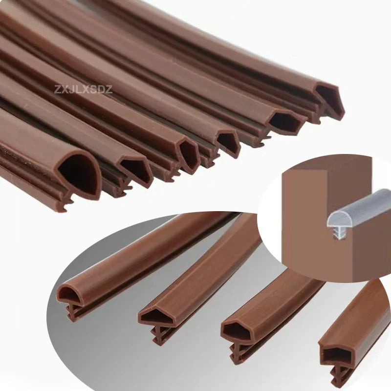 5 Meters door gasket high temperature resistance silicone rubber door window sealing strip weatherstrip caulking strip