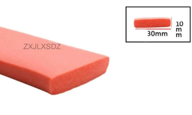 High Temperature Resistant Flat Silicone Rubber Foam Sealing Strip Foam Weatherstrip Bumper Strip