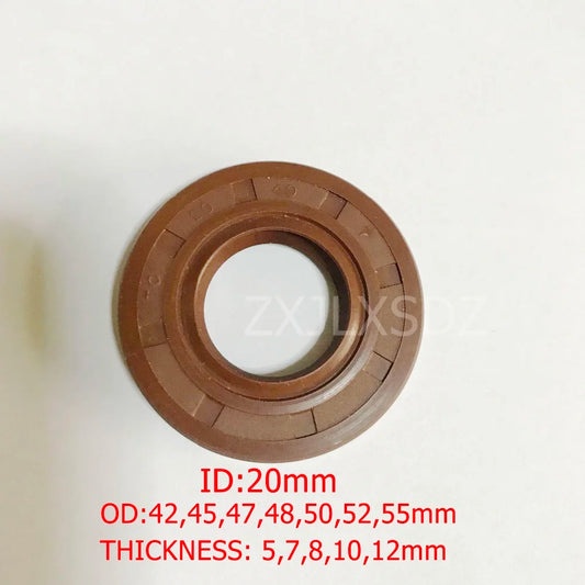 FKM Rubber TC Oil Seal Gasket 20x42x5/7/8/10 20x45x7/8/10 20x47x7/8/10 20x48x7/10 20x50x7/8/10mm