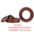FKM Rubber TC Skeleton Double Lip Oil Seal Gasket 25x35x5/7/8/10 25x38x7/8/10 25x40x7/8/10 25x42x5/7/8/10 25x45x7/8/10mm