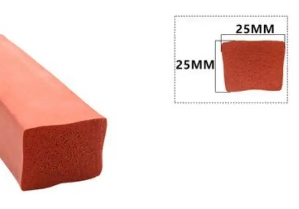 High Temperature Resistant Flat Silicone Rubber Foam Sealing Strip Foam Weatherstrip Bumper Strip