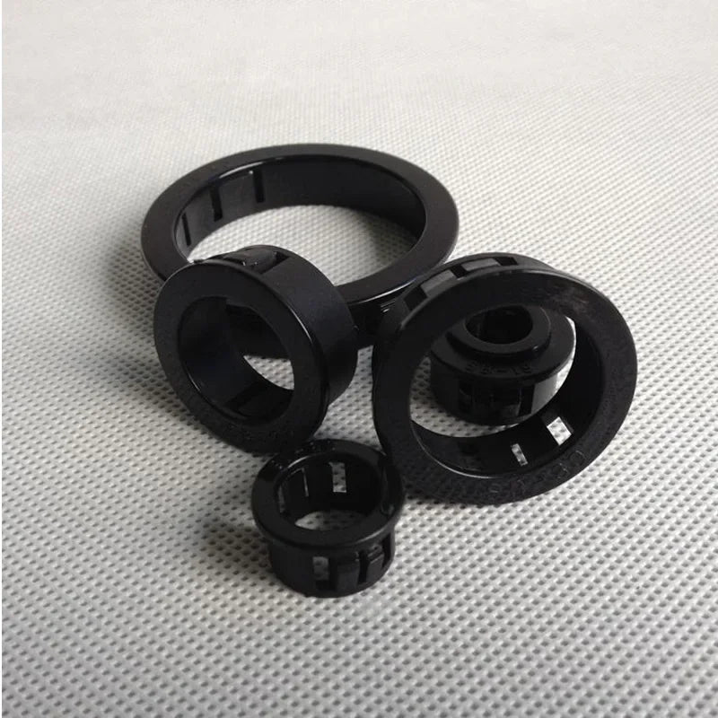30 PCS Mounting Hole Wire Cable Protector Nylon Bushing Black Cable Seal Hole Plugs Electrical Wire Grommets