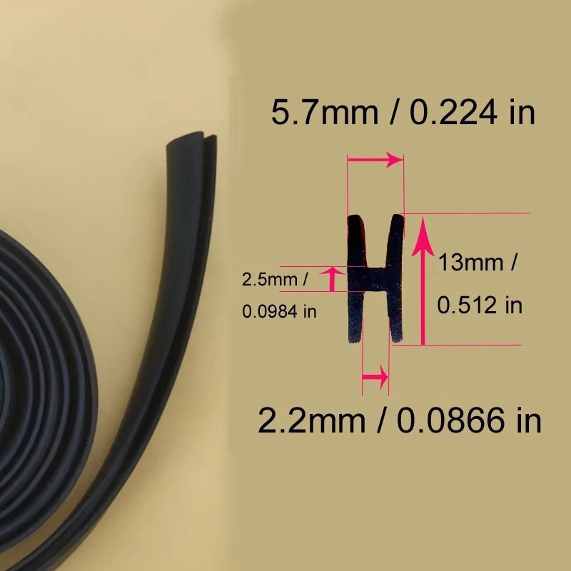 H type rubber sealing strip glass shock absorption strip glazing weatherstrip caulking strip