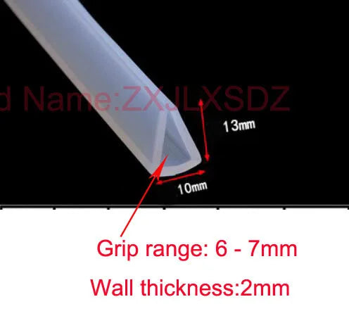 5 Meters U Channel Silicone Rubber Shower Door Glass Sealing Strip Edge Trim Glazing Weatherstrip Edge Guard Furniture Gasket