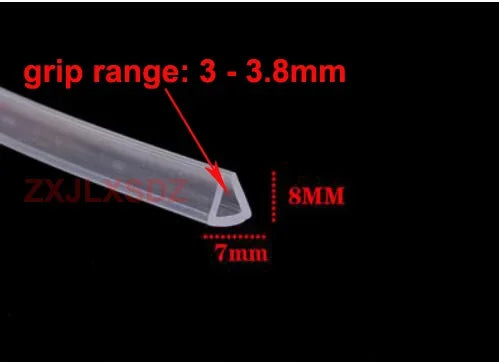 PVC Seal Strip Shower Door and Window Seal Strip Glass Edge Trim Glazing Edge Guard