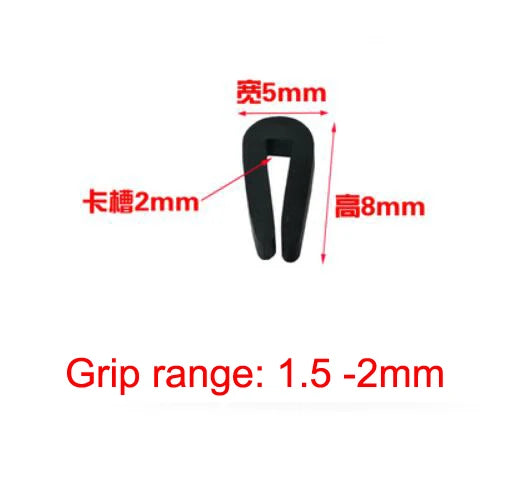 5 Meters U Channel Door Rubber Seal Strip Edge Trim Edge Guard Weatherstrip Noise Insulation Rubber Profile for Glass Metal Wood