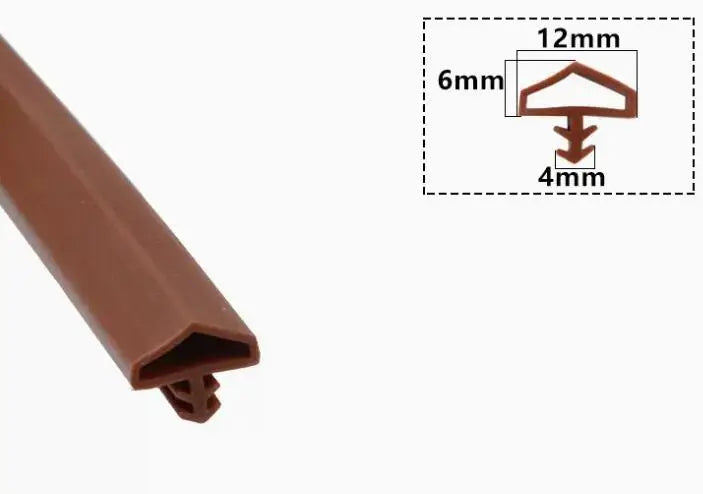 5 Meters door gasket high temperature resistance silicone rubber door window sealing strip weatherstrip caulking strip