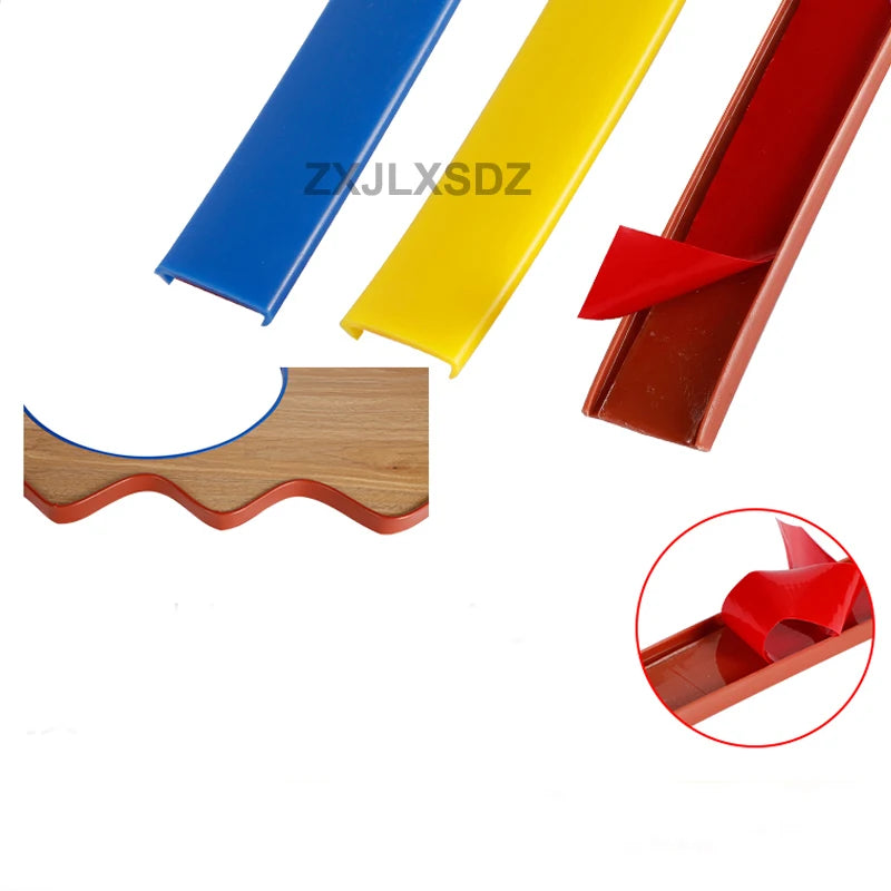5 Meters Self-adhesive PVC Edge Guard Tape Wood Panel Furniture Edge Trim Edge Banding Child Protector Sealing Strip