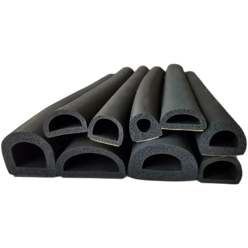 3 Meters self-adhesive D-type rubber foam sealing strip cabinet door foam seal strip door gasket