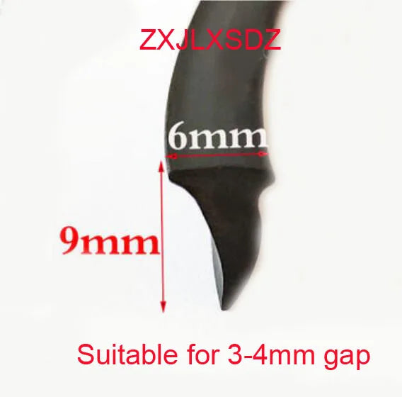 3 Meters Aluminum Alloy Door and Window Glass Fixed Rubber Sealing Strip Weatherstrip Gap Filler Rubber Profile