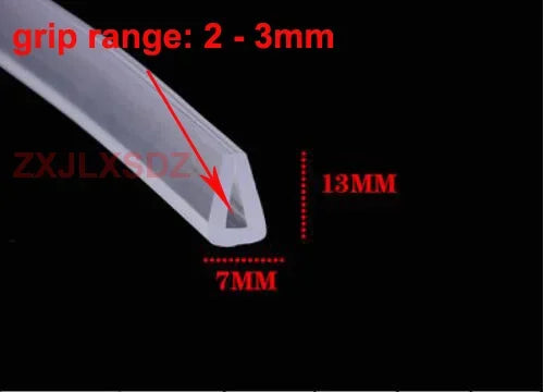 PVC Seal Strip Shower Door and Window Seal Strip Glass Edge Trim Glazing Edge Guard