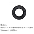10 Pcs NBR Nitrile Rubber TC Double Lip Oil Seal Ring 6x12x4/8 6x13x8 6x15x4/5 6x16x6 6x17x7 6x18x6/7 6x19x7 6x20x4/5.5mm