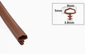5 Meters door gasket high temperature resistance silicone rubber door window sealing strip weatherstrip caulking strip