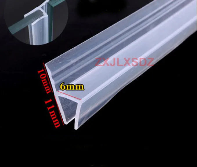 3 Meters F/h/U Silicone Rubber Shower Room Door Window Glass Seal Strip Weatherstrip for 6/8/10/12 Mm Glass