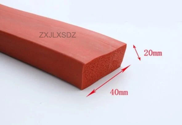 High Temperature Resistant Flat Silicone Rubber Foam Sealing Strip Foam Weatherstrip Bumper Strip
