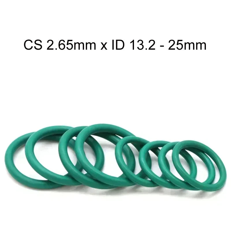 100 PCS Rubber Sealing Ring CS2.65mm x ID 13.2/14/15/16/17/18/19/20/21.2/22.4/23.6/25mm  Fluorine Rubber Gasket Seal FKM O Ring