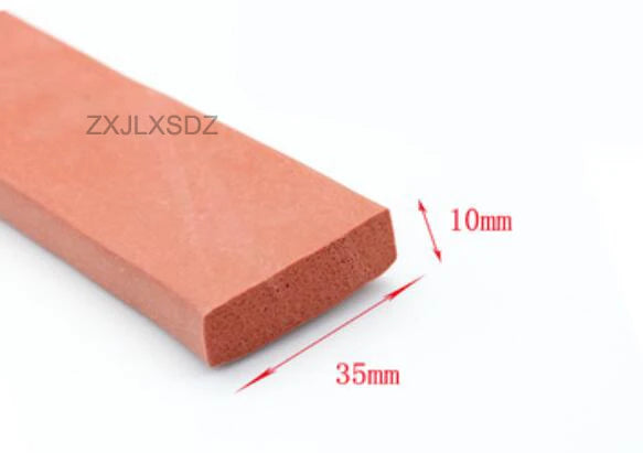 High Temperature Resistant Flat Silicone Rubber Foam Sealing Strip Foam Weatherstrip Bumper Strip