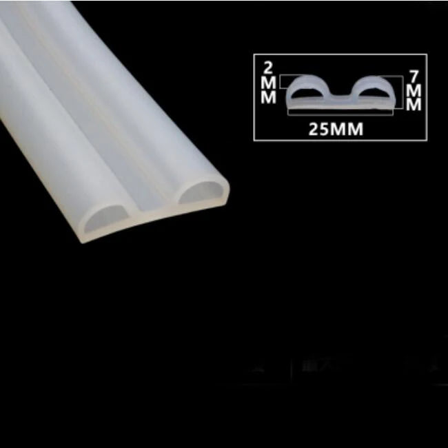 3 Meters High Temperature Resistant Silicone Rubber Oven Door Seal E Type Steaming Machine Seal Strip Freezer Door Seal Gasket