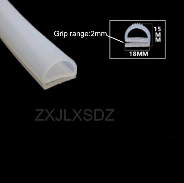 3 Meters High Temperature Resistant Silicone Rubber Oven Door Seal E Type Steaming Machine Seal Strip Freezer Door Seal Gasket