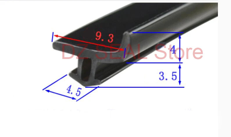 5 Meters Bottom Width 4.5/5/6/7mm Silicone Rubber Seal Strip Aluminum Door Window Gasket Weatherstrip