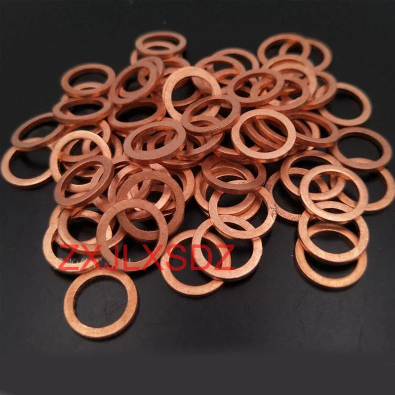 1mm Thickness Multi-specification Solid Copper Washer O Ring Gasket Sealing Ring Copper Washer Flat Seal Ring