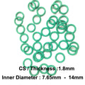 100 PCS O-Ring CS1.8mm x ID 7.65/7.8/8/8.5/8.75/9/9.5/10/10.6/11.2/11.8/12.5/13.2/14  Fluorine Rubber Gaskets Sealing FKM O Ring