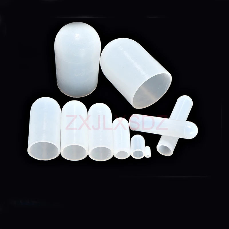 100 Pcs Wire Cover Steel Tube Protective Cover Dust-proof Cap High Temperature Resistant Silicone Thread Screw Protective Cover