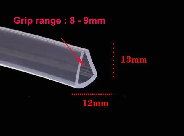 PVC Seal Strip Shower Door and Window Seal Strip Glass Edge Trim Glazing Edge Guard