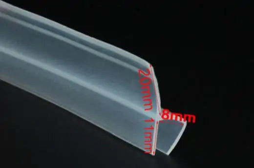 3 Meters Widened F/h Silicone Rubber Shower Door Window Glass Seal Strip Weatherstrip Door Gasket