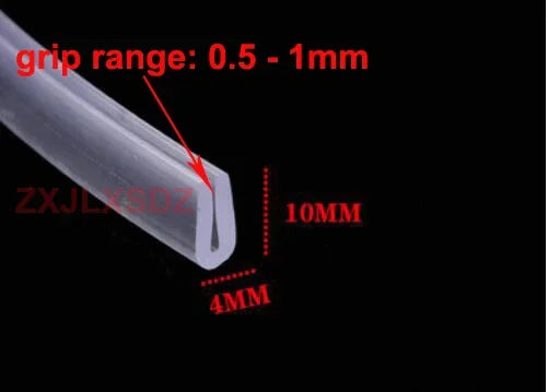 PVC Seal Strip Shower Door and Window Seal Strip Glass Edge Trim Glazing Edge Guard