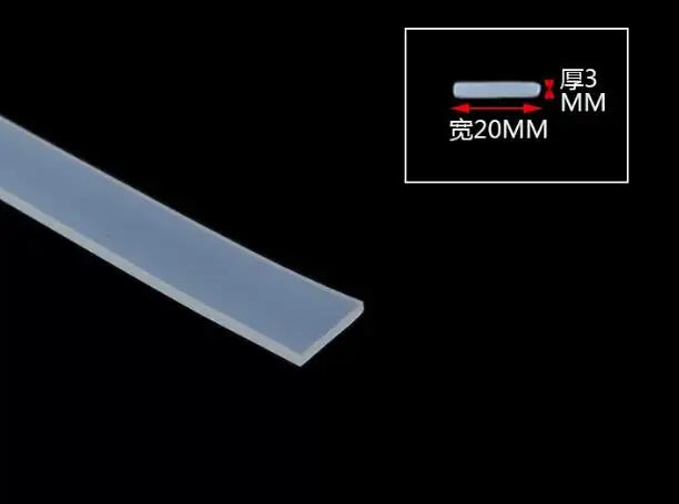 High Temperature Resistant Silicone Rubber Flat Sealing Strip Rubber Weatherstrip Rubber Bar